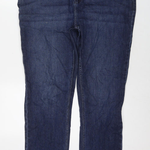 NEXT Womens Blue Cotton Skinny Jeans Size 20 L30 in Regular Zip