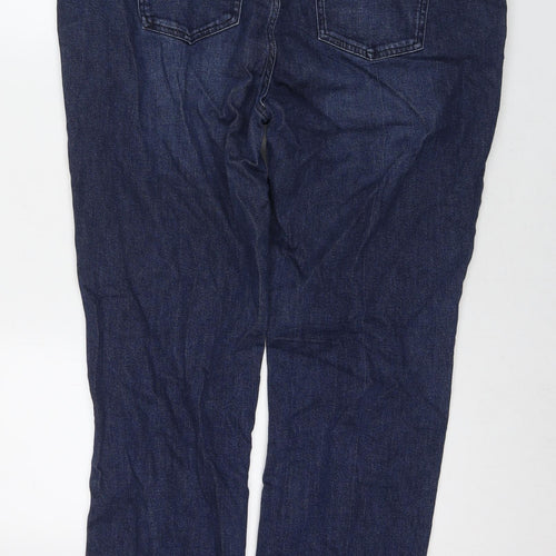 NEXT Womens Blue Cotton Skinny Jeans Size 20 L30 in Regular Zip