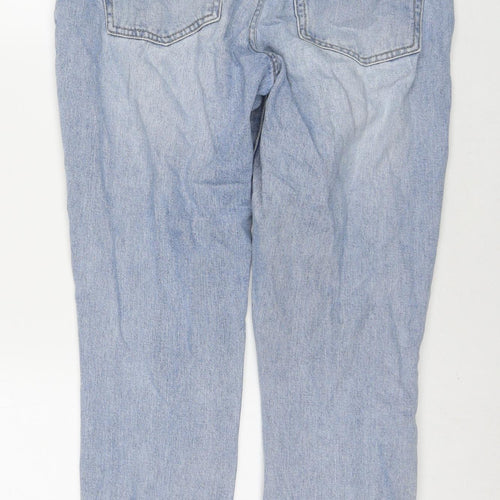 Redial Womens Blue Cotton Straight Jeans Size 10 L25 in Regular Zip