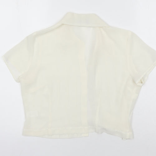 Wallis Womens Ivory Polyester Basic Blouse Size 12 Collared