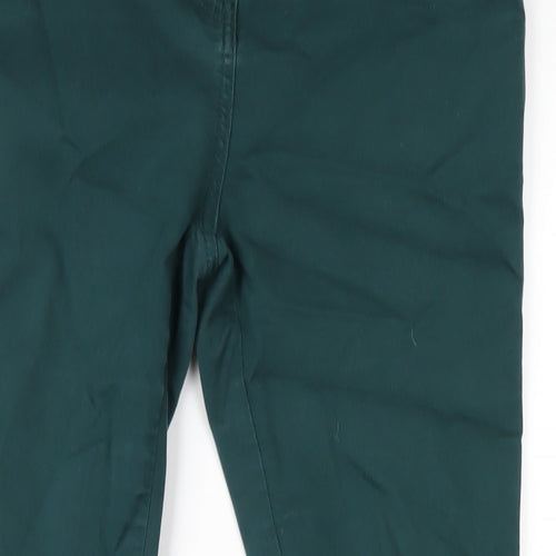 M&Co Womens Green Cotton Skinny Jeans Size 12 L29 in Regular Zip