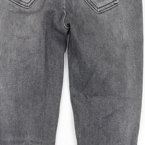 Zara Womens Grey Cotton Skinny Jeans Size 12 L28 in Regular Zip