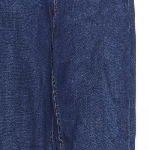 Per Una Womens Blue Cotton Bootcut Jeans Size 10 L29 in Regular Zip