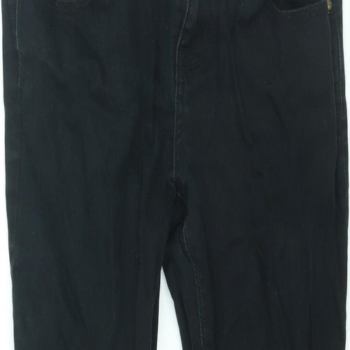 YES YES Womens Black Cotton Bootcut Jeans Size 10 L30 in Regular Zip