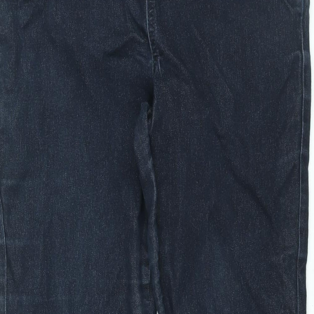 Wallis Womens Blue Cotton Skinny Jeans Size 12 L30 in Regular Zip