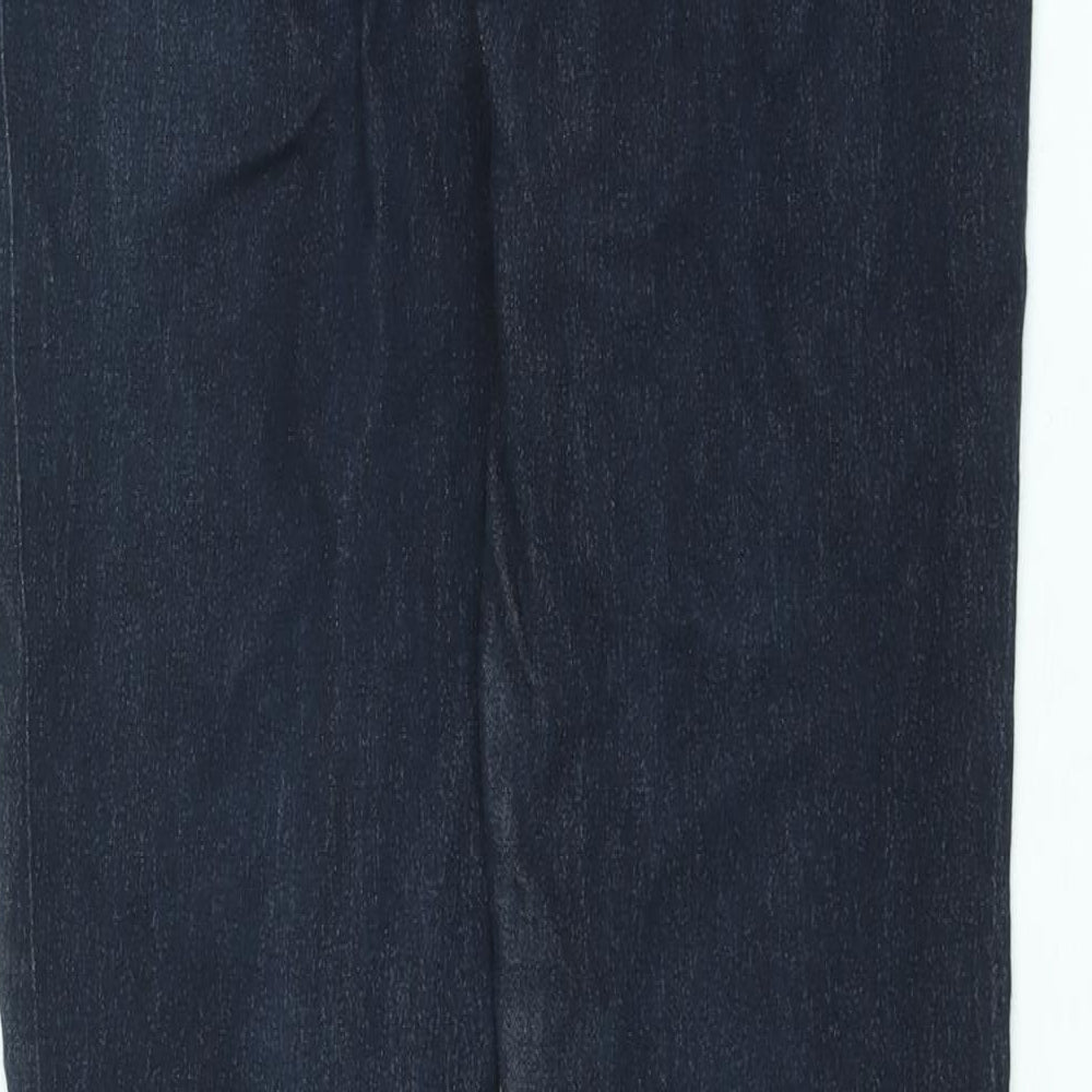 Wallis Womens Blue Cotton Skinny Jeans Size 12 L30 in Regular Zip