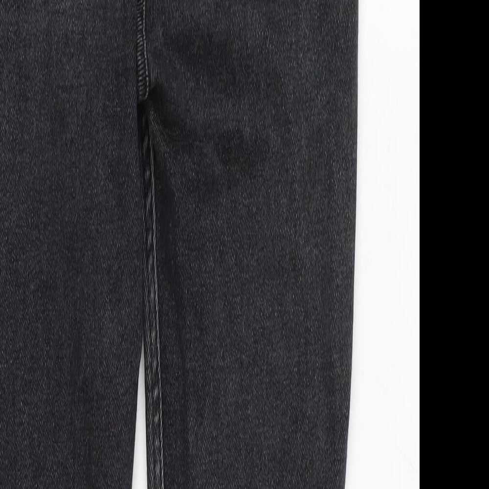 New Look Womens Grey Cotton Blend Tapered Jeans Size 10 L27 in Regular Zip