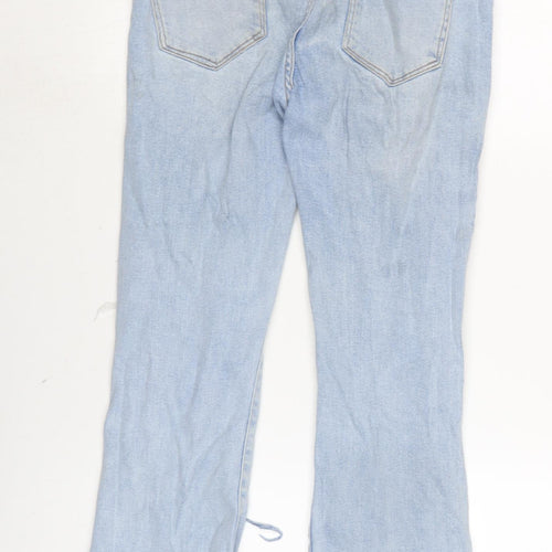 Zara Womens Blue Polyester Bootcut Jeans Size 10 L25 in Regular Zip