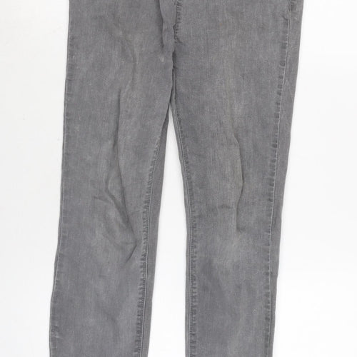 New Look Womens Grey Cotton Blend Jegging Jeans Size 12 L27 in Regular