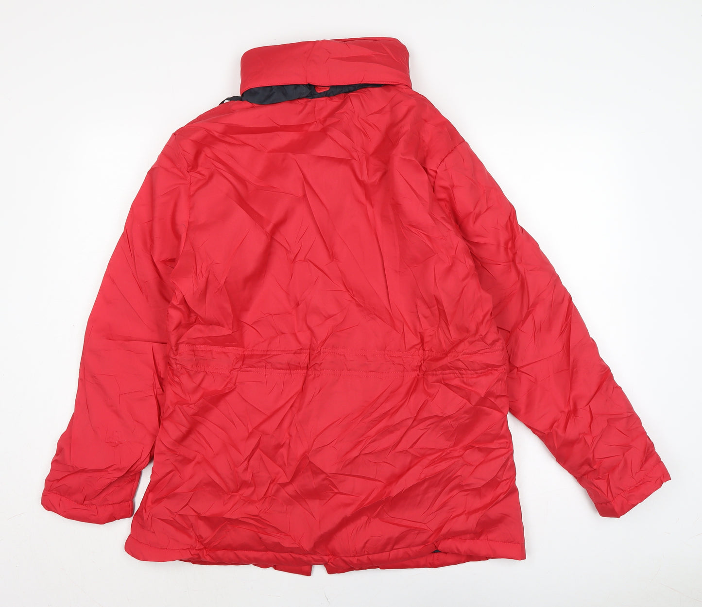 Anne De Lancay Womens Red Anorak Jacket Size M Zip