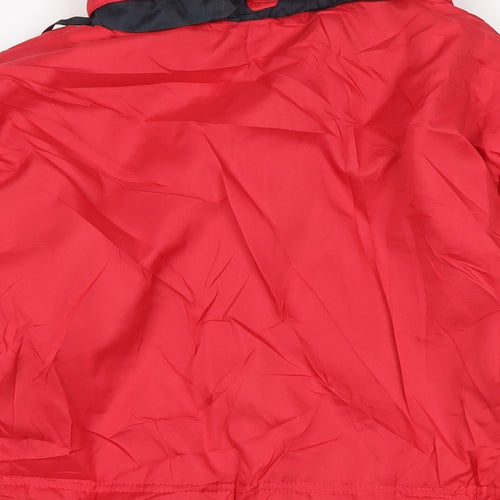 Anne De Lancay Womens Red Anorak Jacket Size M Zip