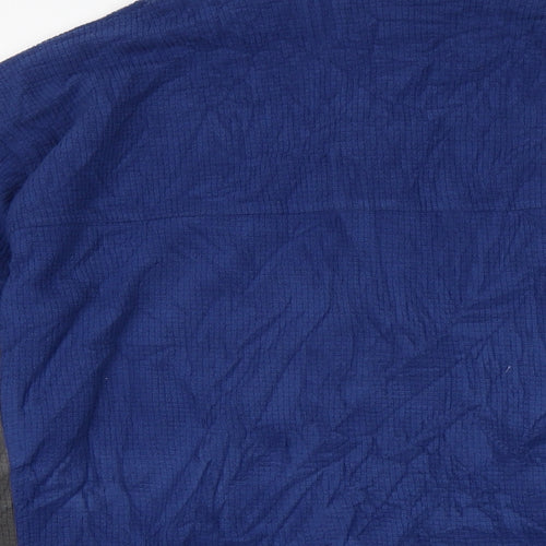 Tresspass Mens Blue Mock Neck Polyester Pullover Jumper Size L Long Sleeve