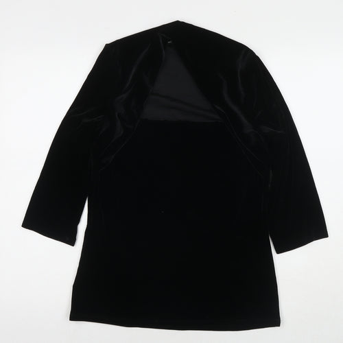 Marks and Spencer Womens Black Polyester Basic Blouse Size 18 Square Neck