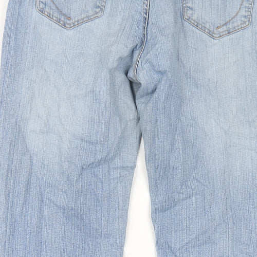 Yes Yes Womens Blue Cotton Bootcut Jeans Size 12 L29 in Regular Zip