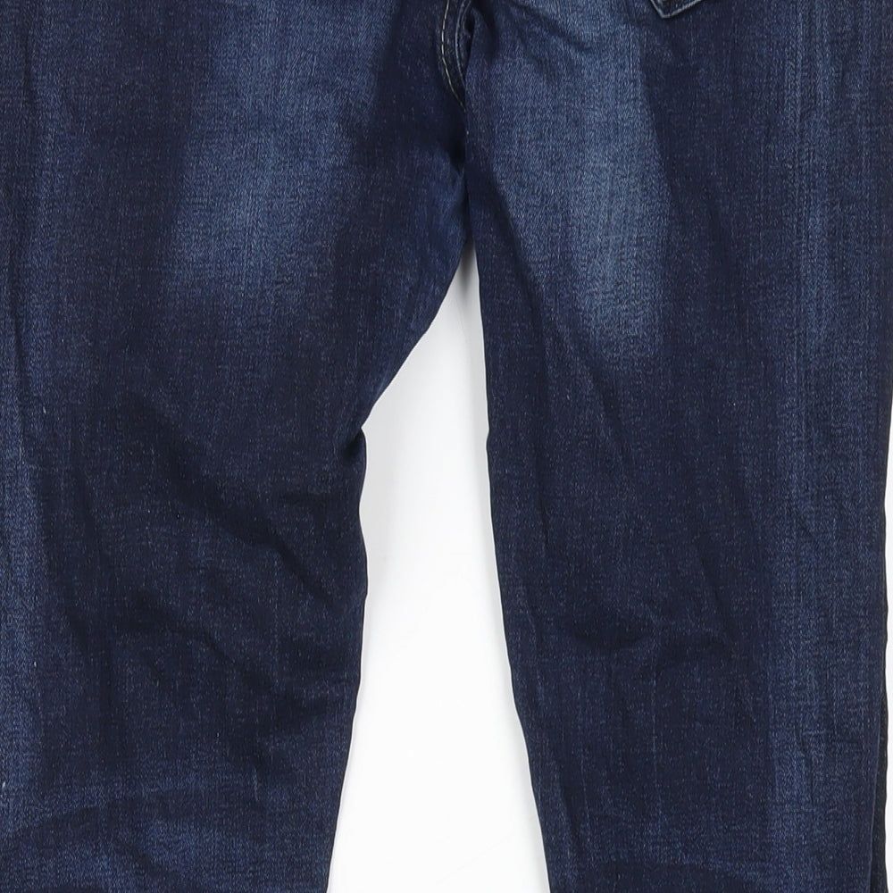 Denim & Co. Womens Blue Cotton Skinny Jeans Size 12 L31 in Regular Zip