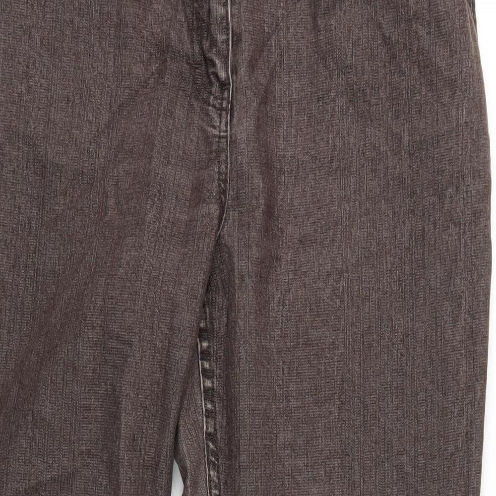 Soon Womens Brown Cotton Bootcut Jeans Size 12 L30 in Regular Zip