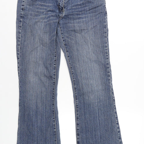 Tokyo Rose Womens Blue Cotton Bootcut Jeans Size 12 L30 in Regular Zip