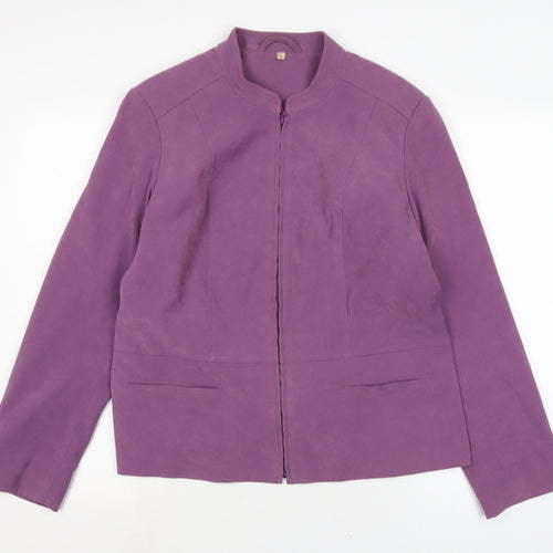 EWM Womens Purple Jacket Size 16 Zip