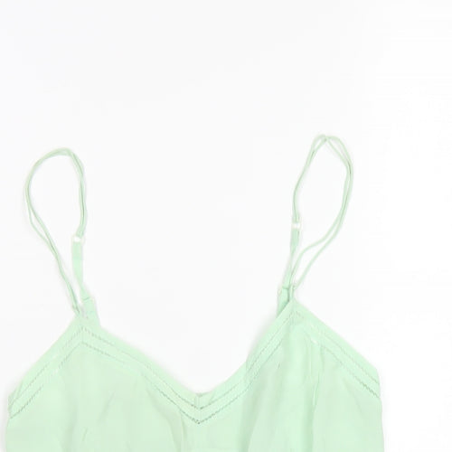 Reiss Womens Green Silk Camisole T-Shirt Size S V-Neck