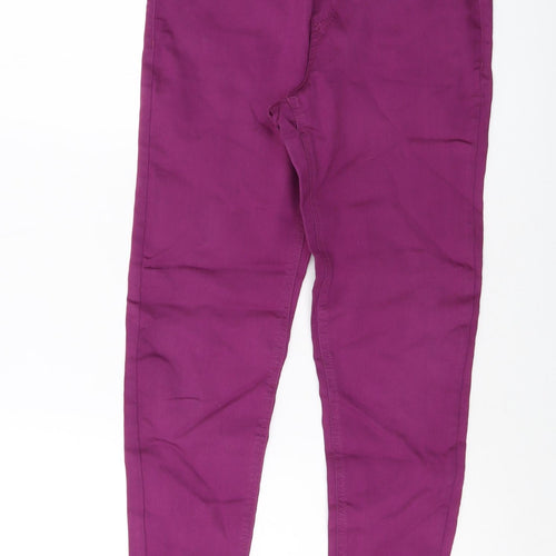 Marks and Spencer Womens Purple Cotton Jegging Jeans Size 10 L26 in Regular