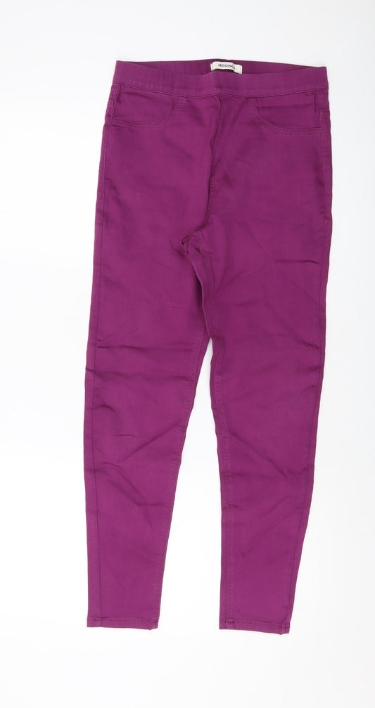 Marks and Spencer Womens Purple Cotton Jegging Jeans Size 10 L26 in Regular