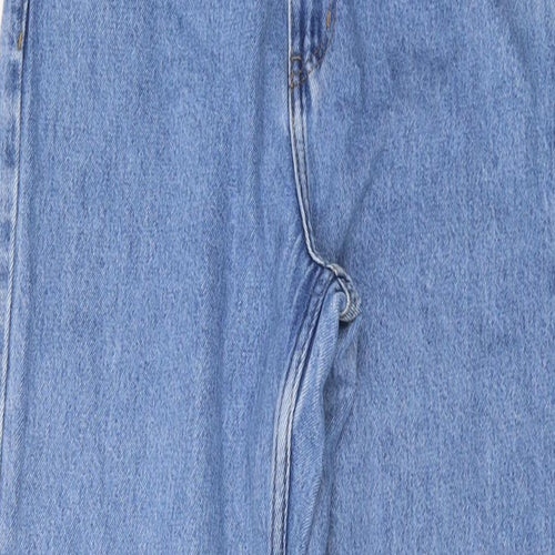 Denim & Co. Womens Blue Cotton Mom Jeans Size 10 L28 in Regular Button