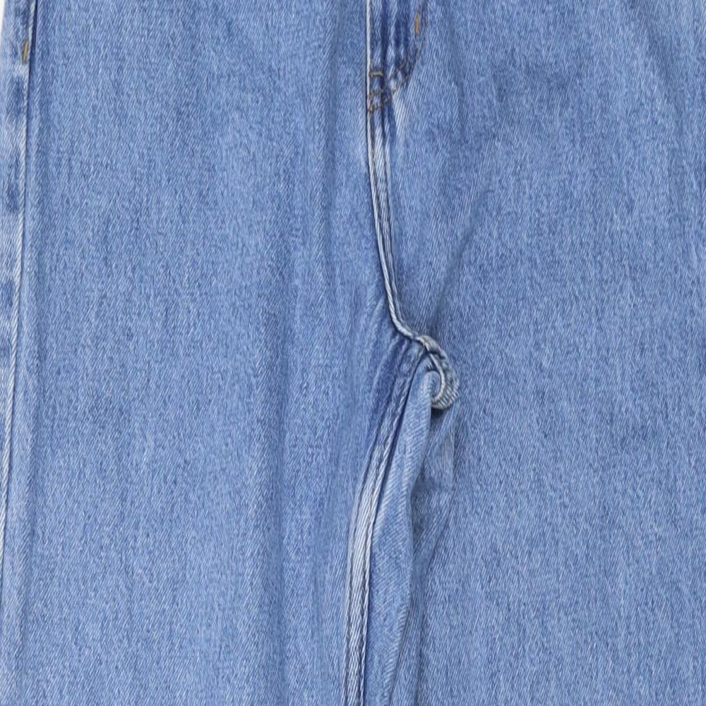 Denim & Co. Womens Blue Cotton Mom Jeans Size 10 L28 in Regular Button