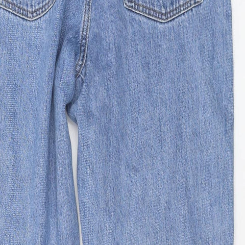 Denim & Co. Womens Blue Cotton Mom Jeans Size 10 L28 in Regular Button