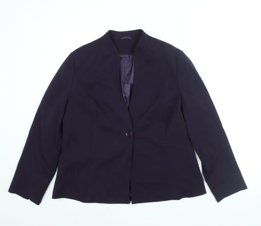 Berkertex Womens Purple Jacket Size 16 Button