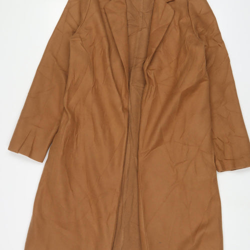 Zara Womens Brown Overcoat Coat Size M - Open