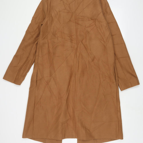 Zara Womens Brown Overcoat Coat Size M - Open