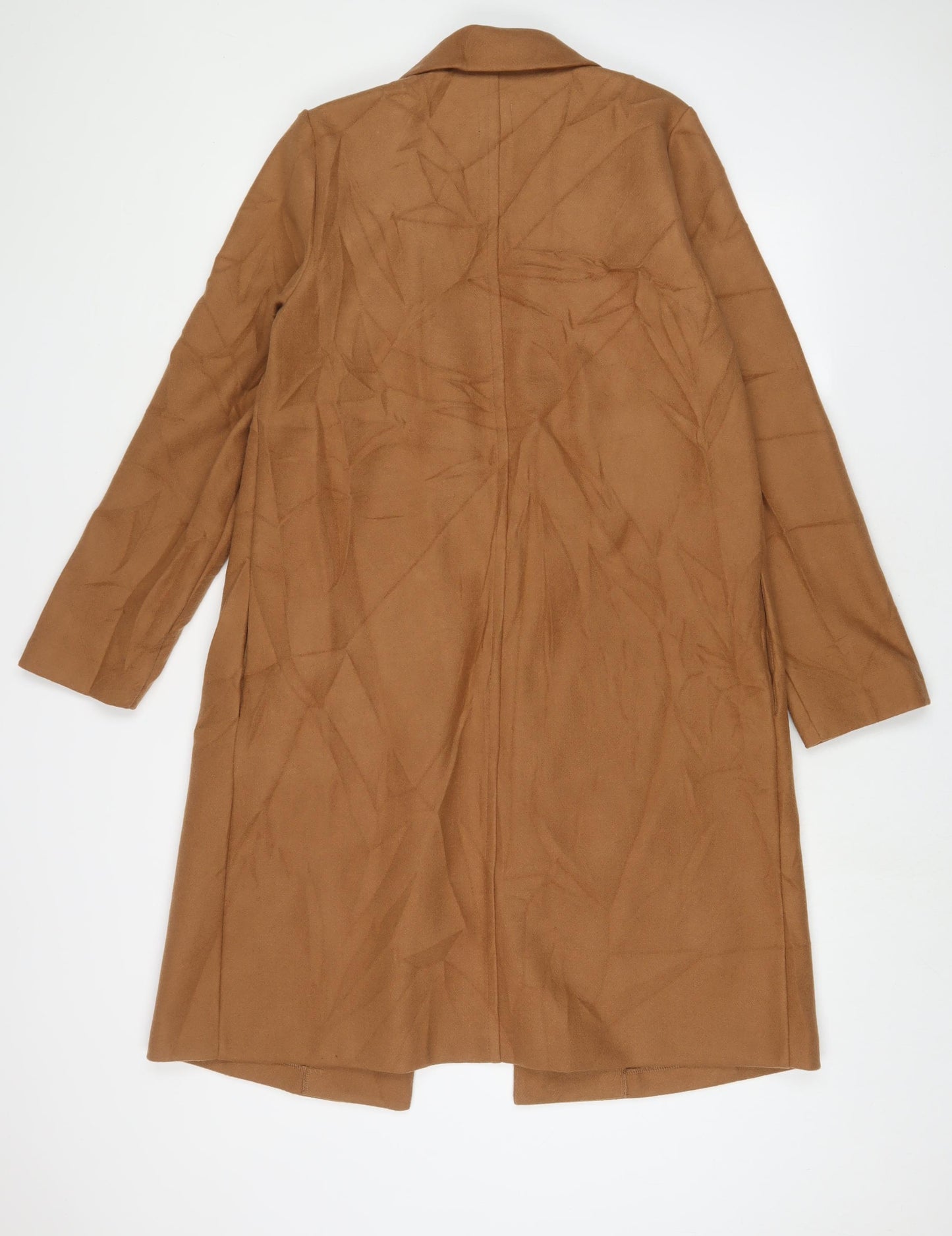 Zara Womens Brown Overcoat Coat Size M - Open