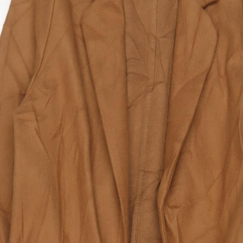 Zara Womens Brown Overcoat Coat Size M - Open