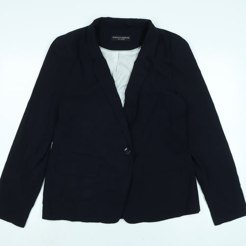 Dorothy Perkins Womens Blue Jacket Size 16 Button