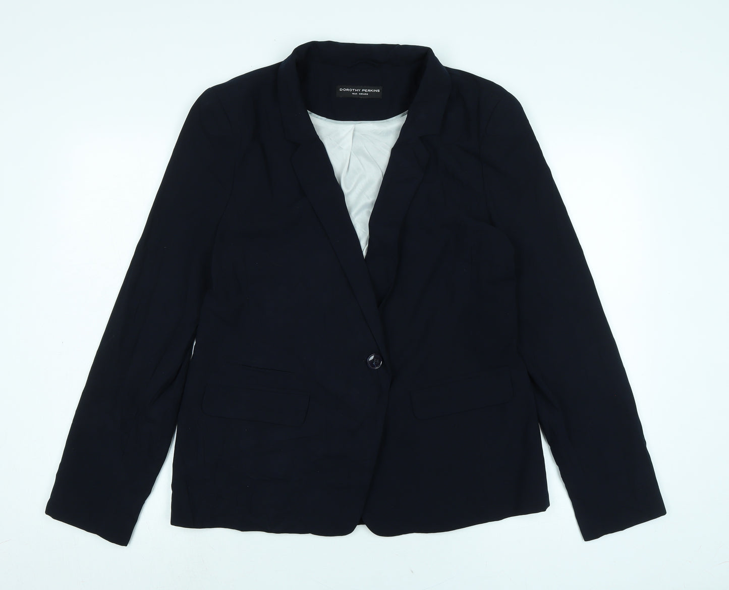 Dorothy Perkins Womens Blue Jacket Size 16 Button