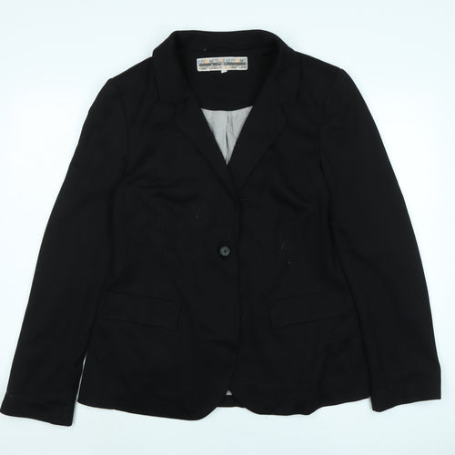 New Look Womens Black Jacket Size 16 Button