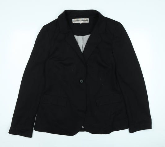 New Look Womens Black Jacket Size 16 Button