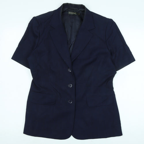 Atmosphere Womens Blue Jacket Size 16 Button