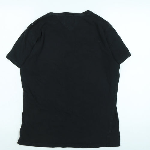 Tommy Jeans Womens Black Cotton Basic T-Shirt Size S Crew Neck