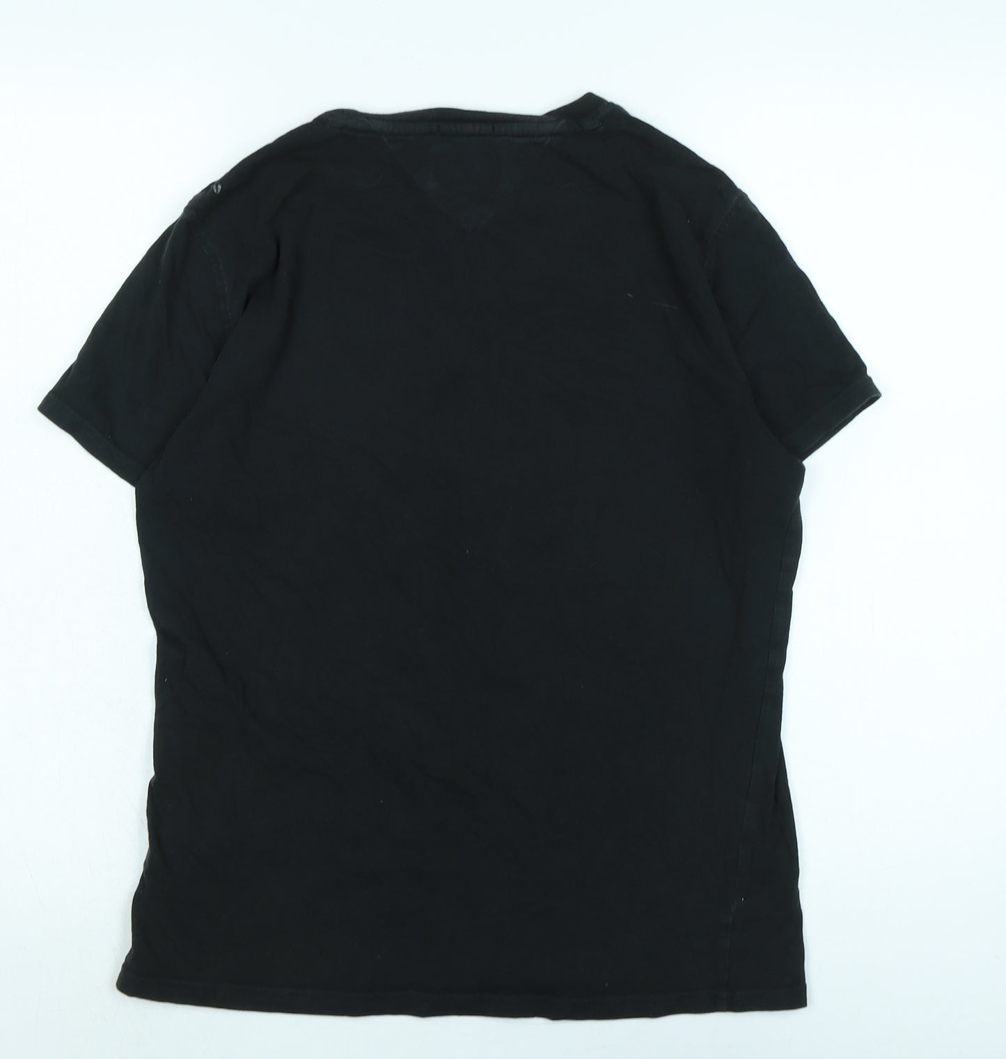 Tommy Jeans Womens Black Cotton Basic T-Shirt Size S Crew Neck