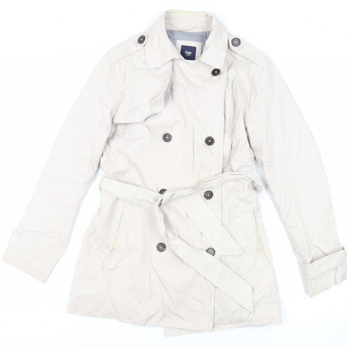 Gap Womens Beige Trench Coat Coat Size M Button