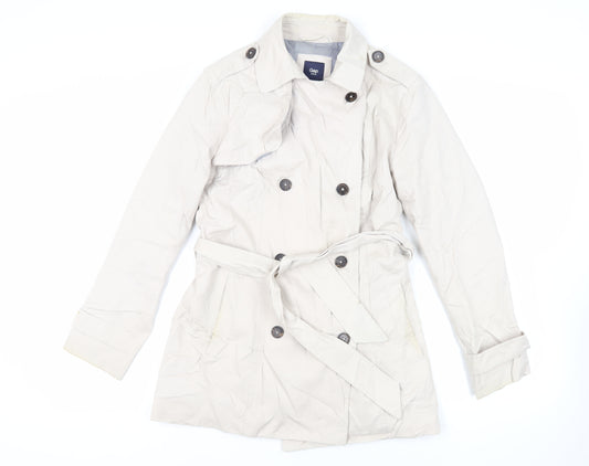 Gap Womens Beige Trench Coat Coat Size M Button