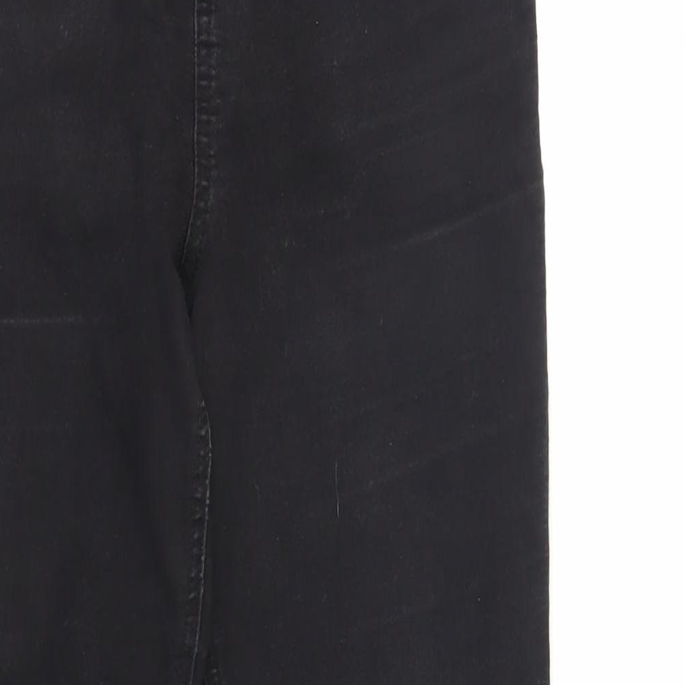 Marks and Spencer Womens Black Cotton Jegging Jeans Size 12 L28 in Regular - Elasticated Waist