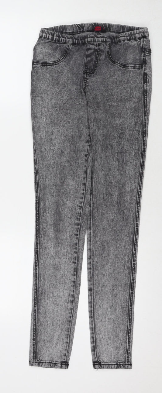 Miss Selfridge Womens Grey Cotton Jegging Jeans Size 10 L30 in Regular