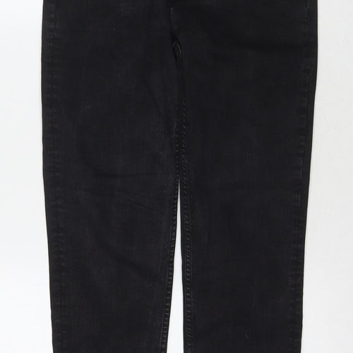 Mango Womens Black Cotton Skinny Jeans Size 12 L28 in Regular Zip