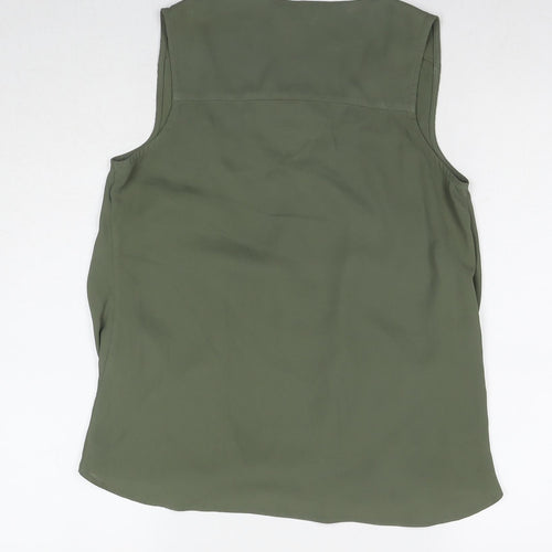 New Look Womens Green Polyester Basic Tank Size 10 Round Neck