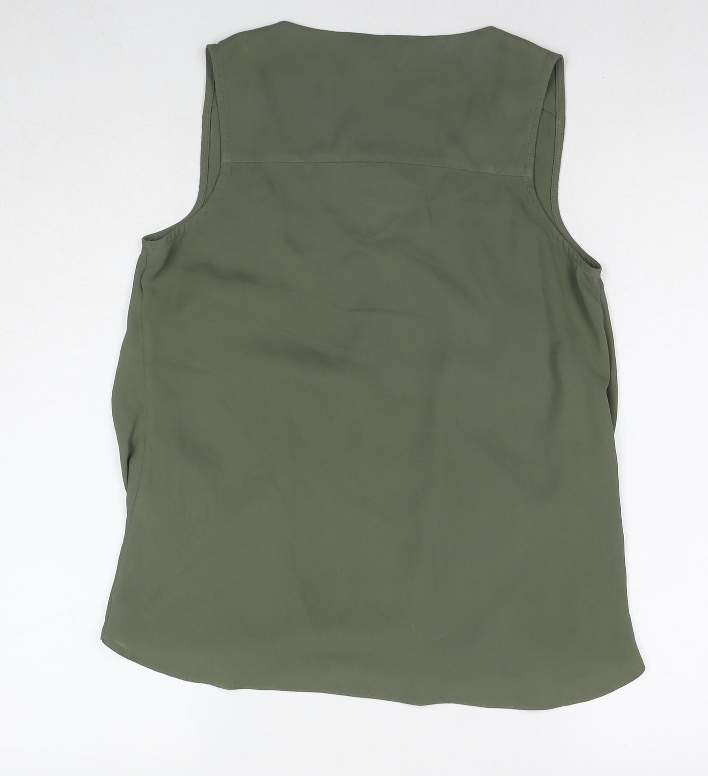 New Look Womens Green Polyester Basic Tank Size 10 Round Neck