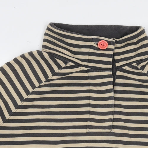 Joules Womens Brown Striped Cotton Pullover Sweatshirt Size 18 Pullover