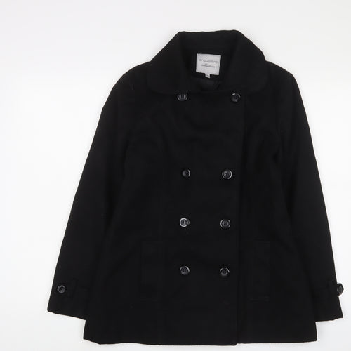 Encuento Womens Black Jacket Size M Button