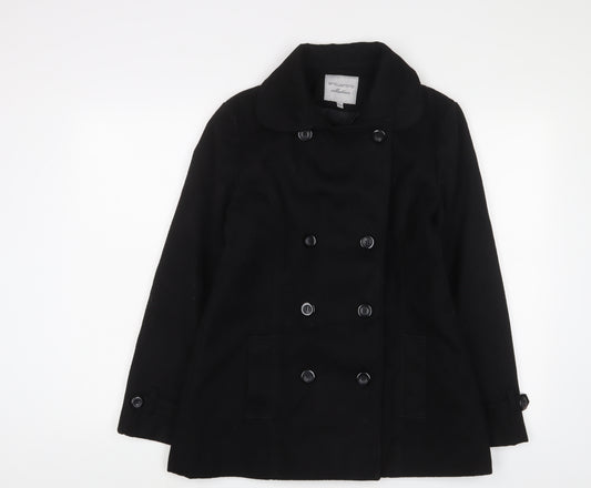 Encuento Womens Black Jacket Size M Button